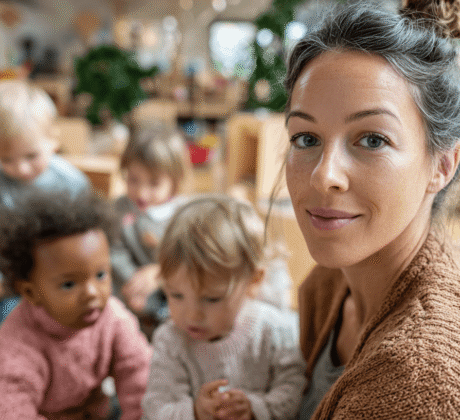 erzieherin mit kindern im Gruppenraum_symbolbild für personalmangel