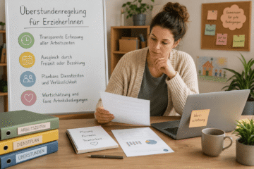 Büroarbeit mit Fokus auf Arbeitszeiten