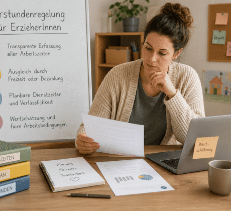 Büroarbeit mit Fokus auf Arbeitszeiten