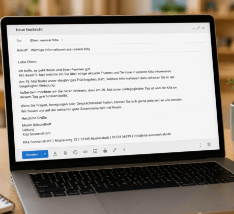 E-Mail an Eltern von Kita-Leitung