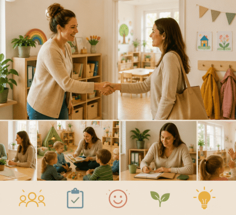 Freundliche Kindergartenatmosphäre im modernen Design