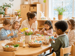 Fröhliche Bastelstunde im Frühling