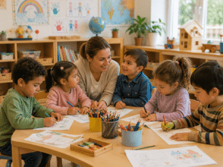 Kreatives Basteln im Kindergarten