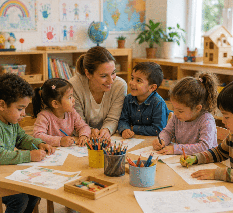 Kreatives Basteln im Kindergarten