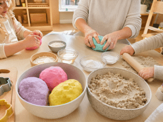 Kreatives Spielen mit Knetmasse