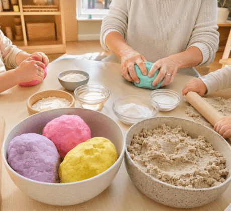 Kreatives Spielen mit Knetmasse