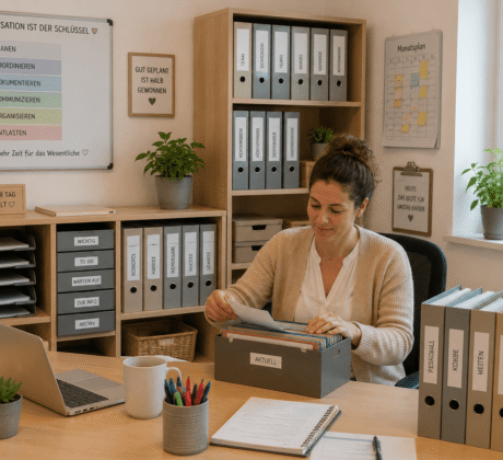 Organisierte Arbeitsumgebung im Büro
