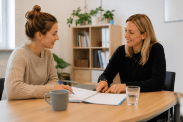 Einarbeitungsgespräch mit neue Mitarbeiterin
