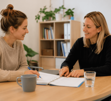 Einarbeitungsgespräch mit neue Mitarbeiterin