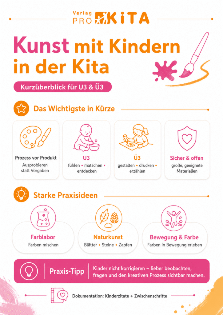 Infografik zu Kunst in der Kita