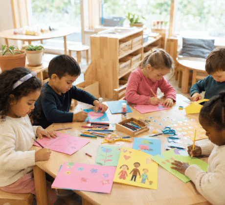 Kinder basteln Glückwunschkarten