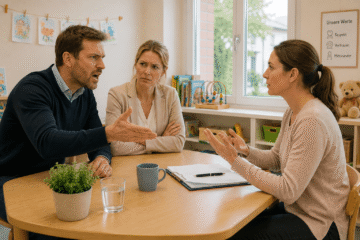 kritische eltern in elterngespräch