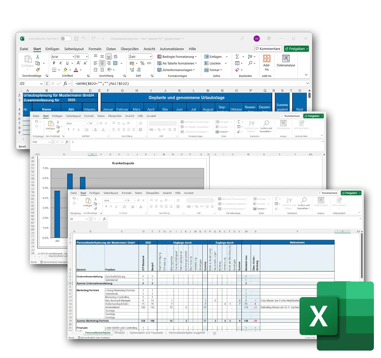 24 Excel-Rechner für die Personalführung in der Kita